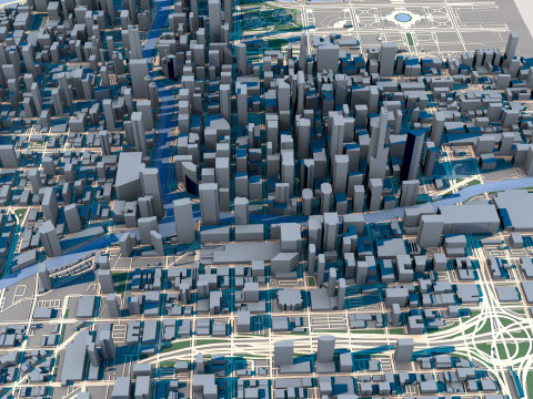 Chicago City in Illinois United States 2 3D Model