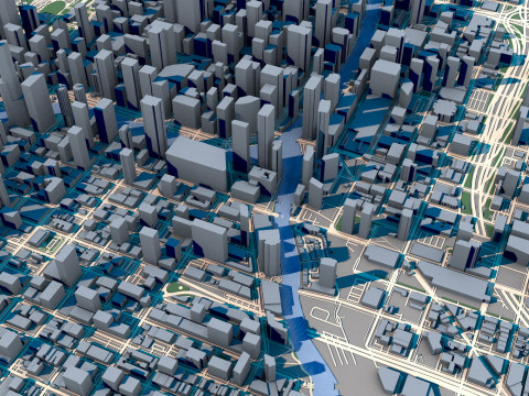 Chicago City in Illinois United States 2 3D Model