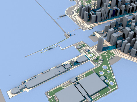 Chicago City in Illinois United States 2 3D Model