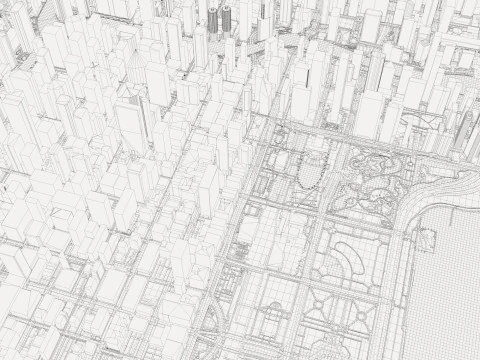 Chicago City in Illinois United States 2 3D Model