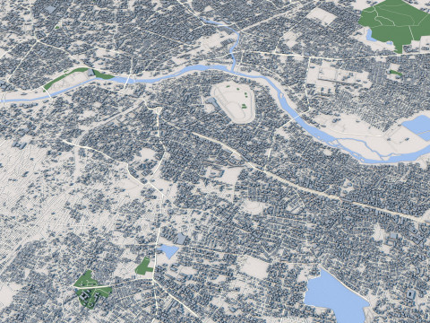 Hyderabad City India 3D Модель