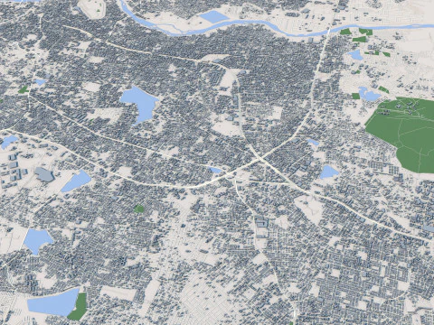 Hyderabad City India 3D Model