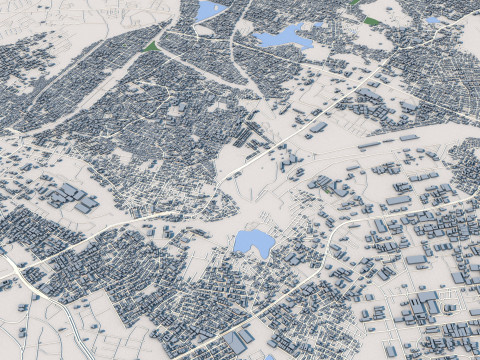 Hyderabad City India 3D Модель