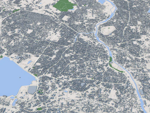 Hyderabad City India 3D Model