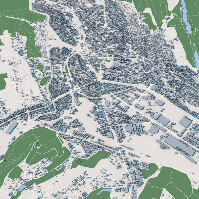 Iasi City Romania 3D 模型 .c4d .max .obj .3ds .fbx .stl .blend