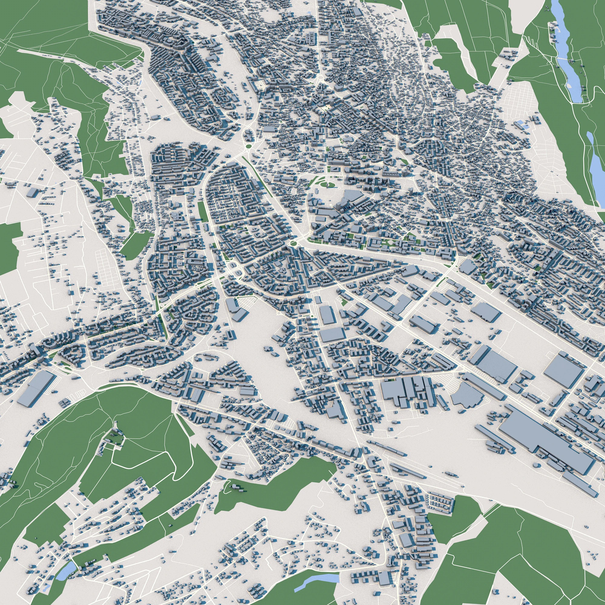 Iasi City Romania 3D Model .c4d .max .obj .3ds .fbx .stl .blend