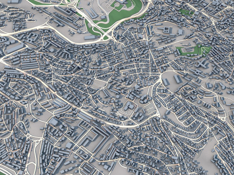 Kouba City Algeria 3D Модель