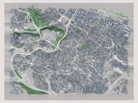 Kouba City Algeria 3D Model
