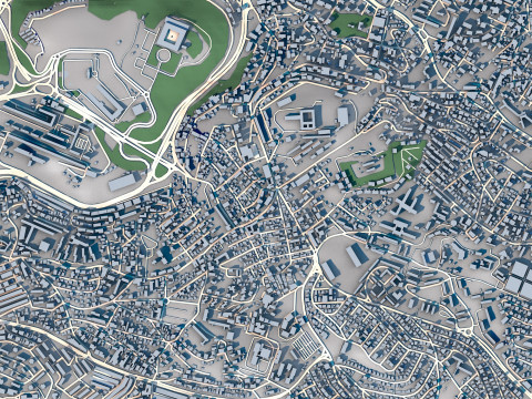 Kouba City Algeria 3D Model