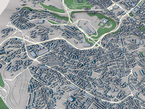 Kouba City Algeria 3D Model