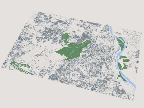 New Delhi City India 3D Model