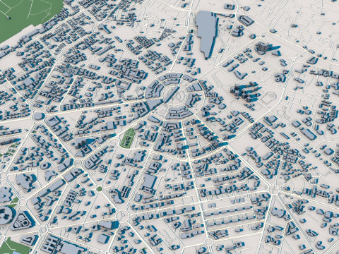 New Delhi City India 3D Модель