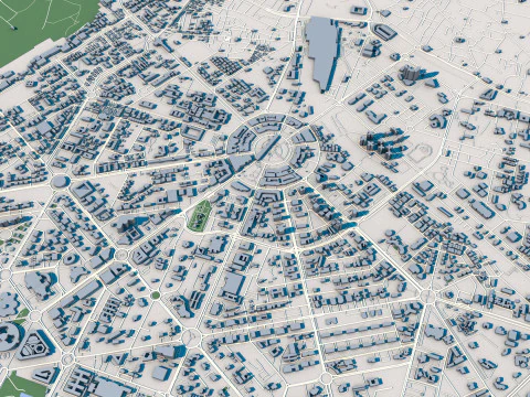 New Delhi City India 3D Model