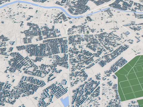 New Delhi City India 3D Модель