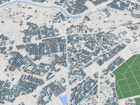 New Delhi City India 3D Model