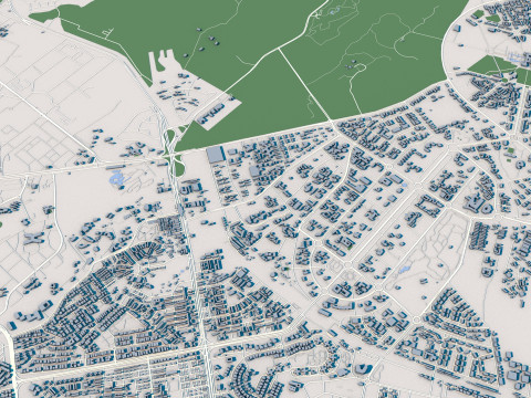 New Delhi City India 3D Модель