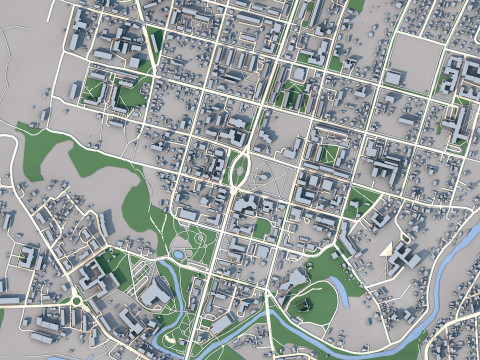 Rezekne City Latvia 3Dモデル