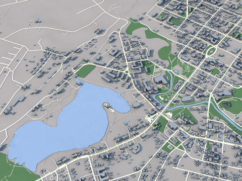 Rezekne City Latvia 3Dモデル