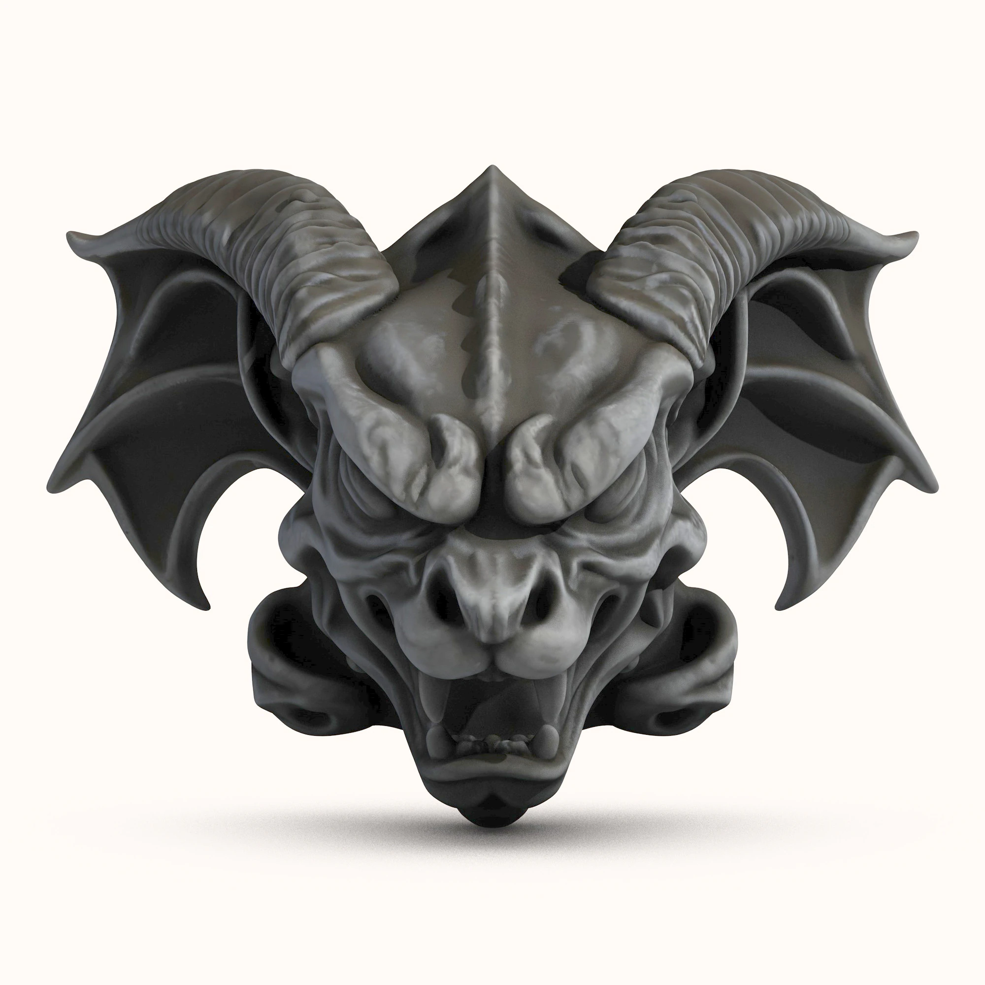 Gargoyle Dragon Head 3D Model .c4d .max .obj .3ds .fbx .stl .blend 