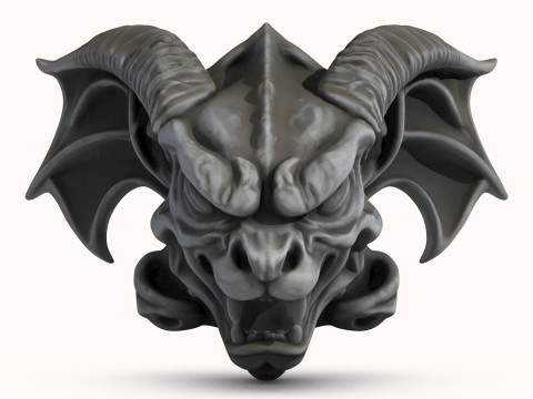 Gargoyle Dragon Head 3D Model