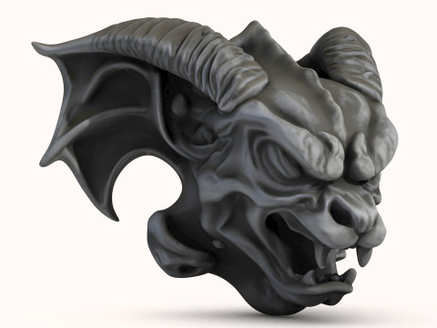 Gargoyle Dragon Head Model 3D