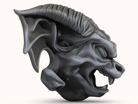 Gargoyle Dragon Head Model 3D