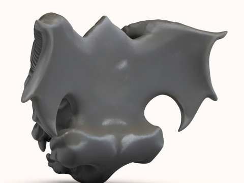 Gargoyle Dragon Head Model 3D