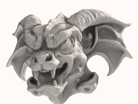 Gargoyle Dragon Head Model 3D
