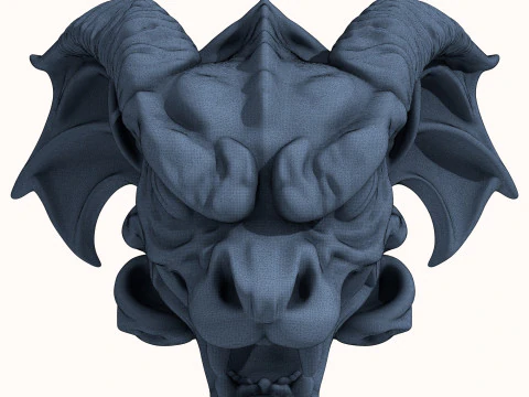 Gargoyle Dragon Head 3D Model