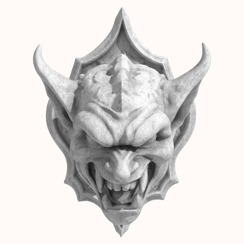 Gargoyle Dragon Head 1 3Dモデル .c4d .max .obj .3ds .fbx .stl .blend 