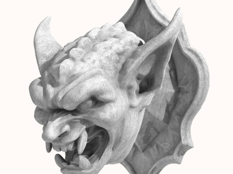 Gargoyle Dragon Head 1 3Dモデル