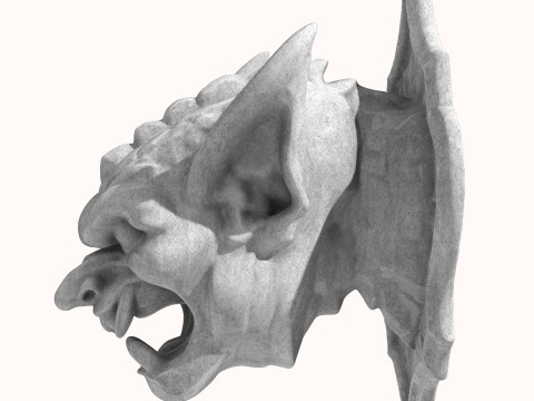 Gargoyle Dragon Head 1 3Dモデル