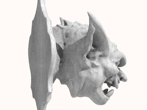 Gargoyle Dragon Head 1 3Dモデル