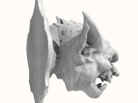 Gargoyle Dragon Head 1 3D Model