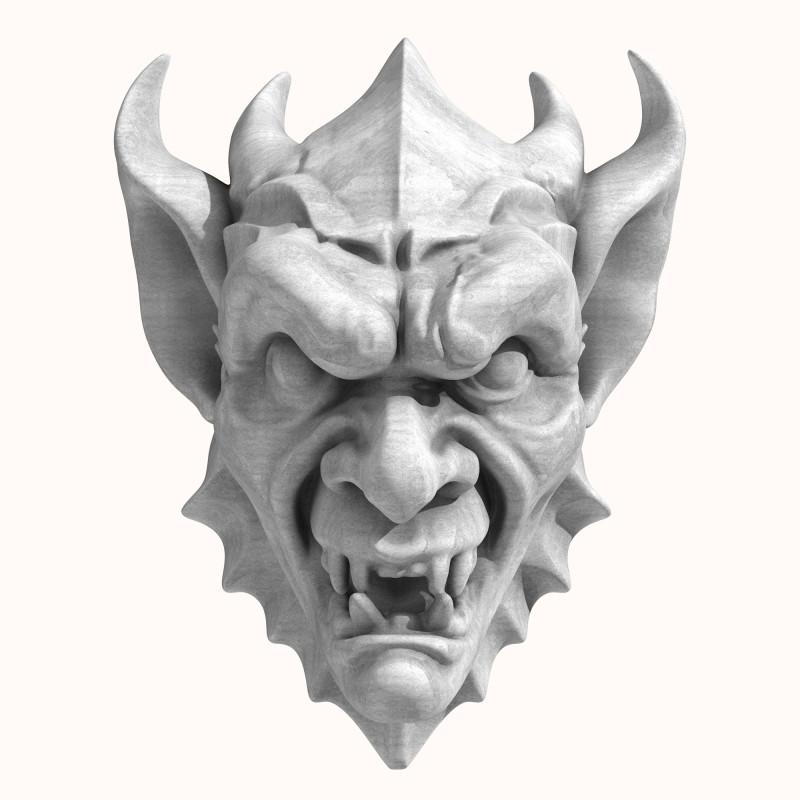 Gargoyle Dragon Head 2 3D Модель .c4d .max .obj .3ds .fbx .stl .blend 