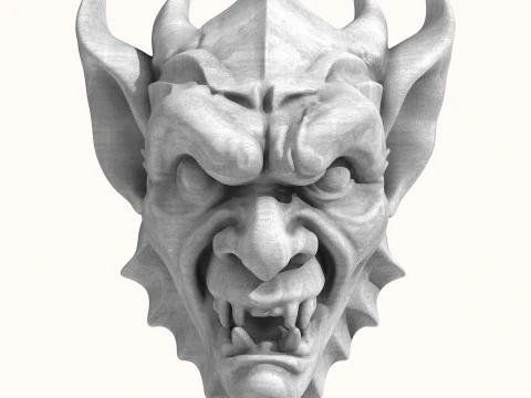 Cabeza de dragón gárgola 2 Modelo 3D