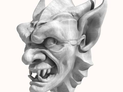 Gargoyle Dragon Head 2 3D Модель