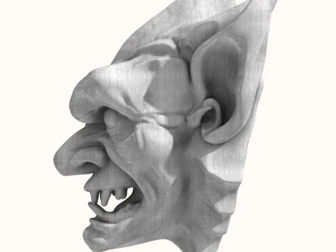 Gargoyle Dragon Head 2 3D Model