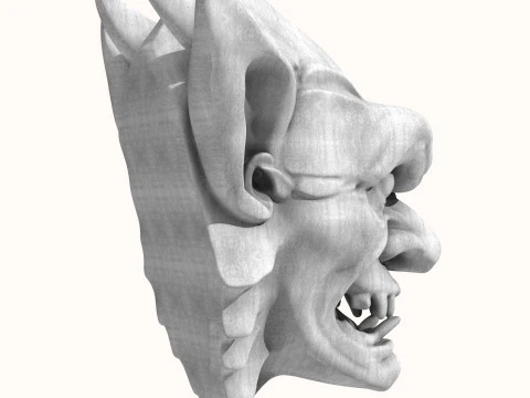 Gargoyle Dragon Head 2 3D Model
