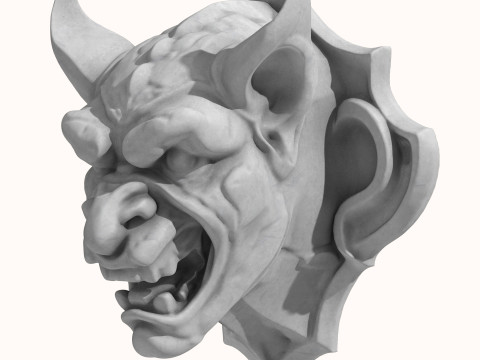 Gargoyle Dragon Head 3 3D Модель