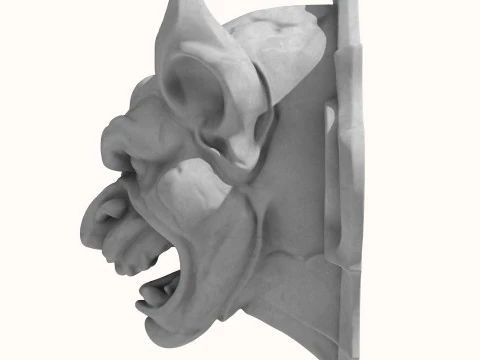 Gargoyle Dragon Head 3 3D Model