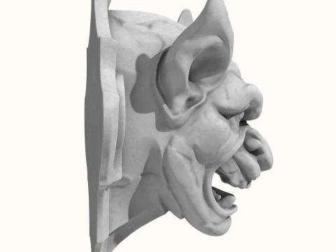 Gargoyle Dragon Head 3 3D Model
