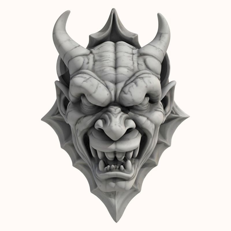 Gargoyle Dragon Head 4 3D 모델 .c4d .max .obj .3ds .fbx .stl .blend 