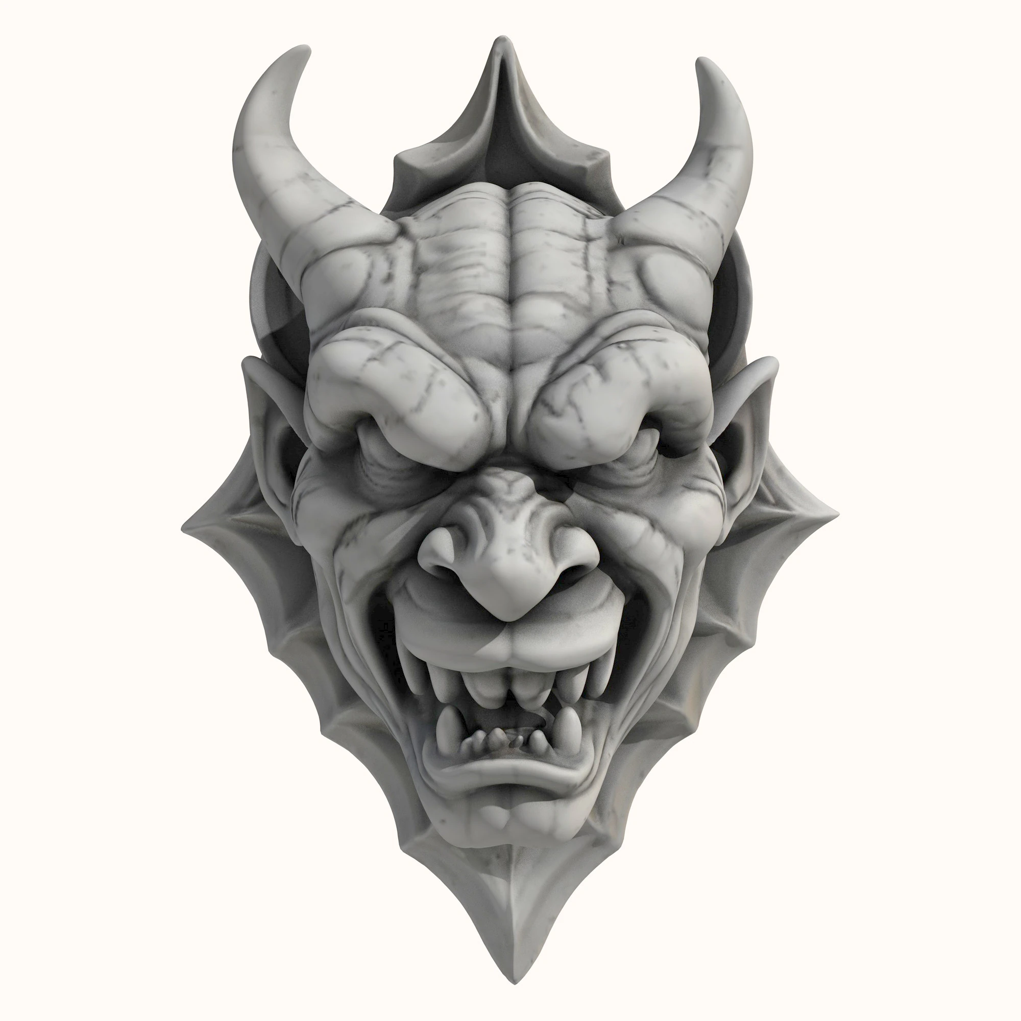 Gargoyle Dragon Head 4 3D Model .c4d .max .obj .3ds .fbx .stl .blend 