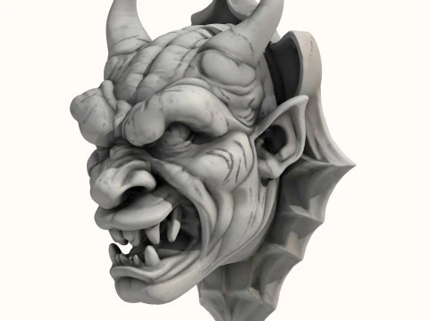 Gargoyle Dragon Head 4 3D Model