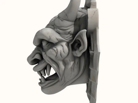Gargoyle Dragon Head 4 3D Model