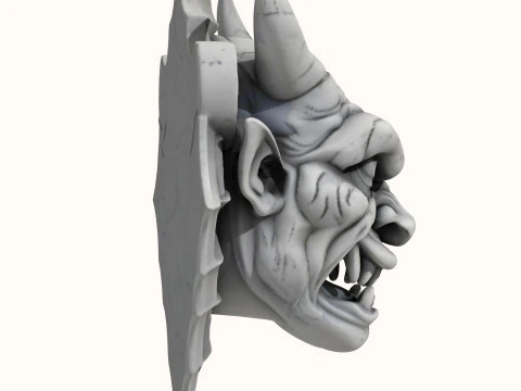Gargoyle Dragon Head 4 3D Model