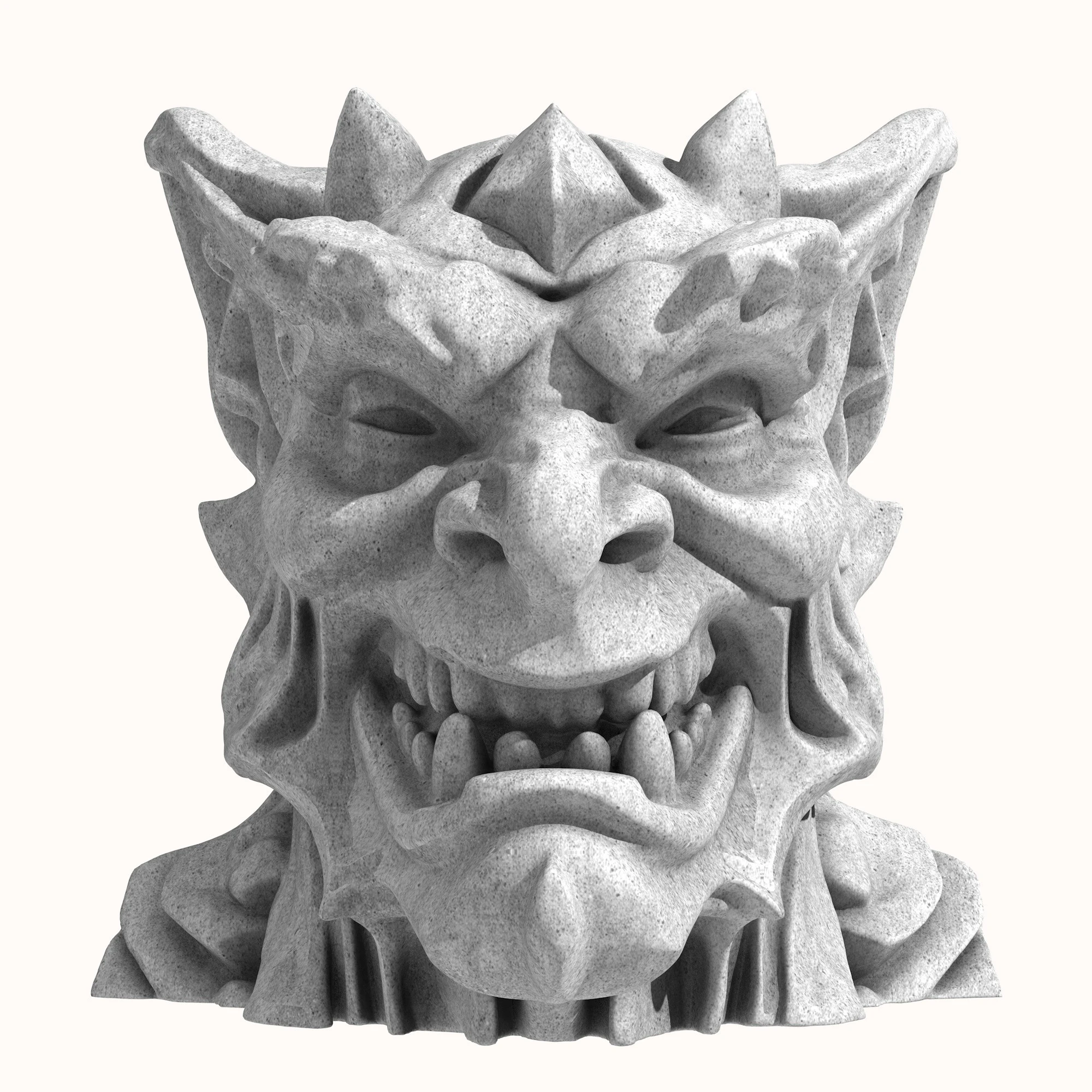 Gargoyle Dragon Head 5 3D Model .c4d .max .obj .3ds .fbx .stl .blend