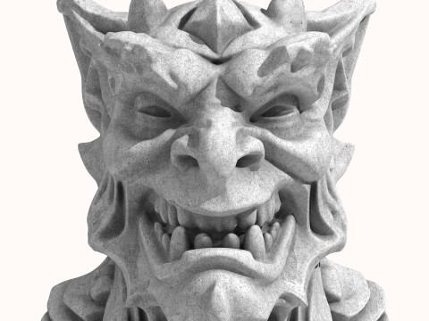 Gargoyle Dragon Head 5 3Dモデル