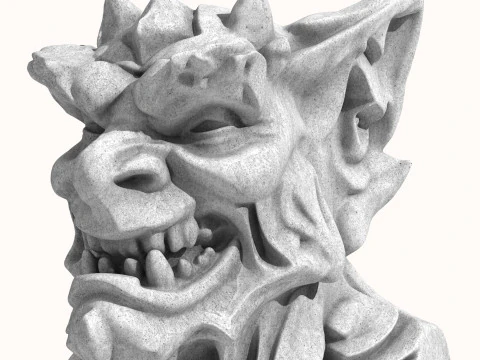 Gargoyle Dragon Head 5 3D Model